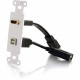 C2g HDMI and USB Pass Through Wall Plate - RJ-45, 110-punchdown" - TAA Compliance 39702