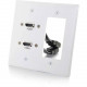 C2g Dual HDMI Pass Through Double Gang Wall Plate with One Decorative Cutout-White - 2-gang - White - Aluminum - 2 x HDMI Port(s) 39708