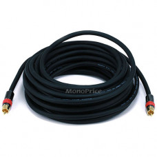 Monoprice Coaxial Network Cable - 35 ft Coaxial A/V Cable for Audio/Video Device - First End: 1 x RCA Audio/Video - Second End: 1 x RCA Audio/Video - Shielding - Gold Plated Connector 3976