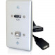 C2g HMDI and USB B Pass Through Wall Plate - Single Gang - 1-gang - Aluminum - Aluminum, Polyvinyl Chloride (PVC) - 1 x HDMI Port(s) 39874