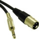 C2g 1.5ft Pro-Audio XLR Male to 1/4in Male Cable - XLR Male Audio - Male Audio - 1.5ft - Black - RoHS Compliance 40033