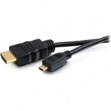 C2g 2m (6.6ft) HDMI to Micro HDMI Cable with Ethernet - High Speed UltraHD - 6.56 ft HDMI A/V Cable for Audio/Video Device, Home Theater System, Smartphone, Tablet - First End: 1 x HDMI (Micro Type D) Male Digital Audio/Video - Second End: 1 x HDMI Male D