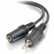 C2g 1.5ft 3.5mm M/F Stereo Audio Extension Cable - Mini-phone Male Stereo - Mini-phone Female Stereo - 1.5ft - Black 40405