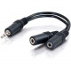 C2g 6in 3.5mm Y-Cable - 3.5mm (1) to 3.5mm (2) - M/F - Converts a 3.5mm jack to dual 3.5mm jacks - RoHS Compliance 40426