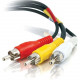 C2g 50ft Value Series Composite Video + Stereo Audio Cable - RCA Male - RCA Male - 50ft - Black - RoHS Compliance 40451