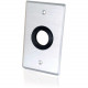 C2g 1in Grommet Cable Pass Through Single Gang Wall Plate - Brushed Aluminum - 1-gang - RoHS Compliance 40488