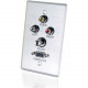 C2g Audio/Video Faceplate - 1-gang - Stereo Audio Line Out, Mini-phone Audio, HD-15 VGA, Composite Video Out 40498