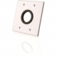 C2g 1.5in Grommet Cable Pass Through Double Gang Wall Plate - Brushed Aluminum - 2-gang - RoHS Compliance 40546