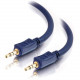 C2g 12ft Velocity 3.5mm M/M Stereo Audio Cable - Mini-phone Male - Mini-phone Male - 12ft - Blue 40603