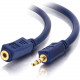 C2g 50ft Velocity 3.5mm M/F Stereo Audio Extension Cable - Mini-phone Female Stereo - Mini-phone Male Stereo - 50ft - Blue 40611