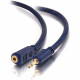 C2g 6ft Velocity 3.5mm M/F Mono Audio Extension Cable - Mini-phone Male - Mini-phone Female - 6ft - Blue 40626