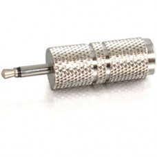 C2g 2.5mm Mono Male to 3.5mm Stereo Female Adapter - 1 x Sub-mini phone Male - 1 x Mini-phone Male - Metallic Silver - TAA Compliance 40630