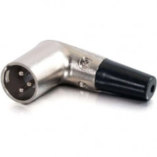 C2g Right Angle XLR Male Inline Connector - 1 x XLR Male - Metallic Silver 40660