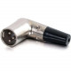 C2g Right Angle XLR Male Inline Connector - 1 x XLR Male - Metallic Silver 40660