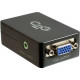 C2g Pro HDMI to VGA Converter - HDMI to VGA Adapter - 1 x HDMI Female Digital Audio/Video - 1 x HD-15 Female VGA, 1 x Mini-phone Audio - Black 40714