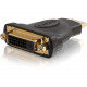 C2g Velocity DVI-D Female to HDMI Male Inline Adapter - 1 x DVI-D Female Digital Video - 1 x HDMI Male Digital Audio/Video - Black 40745