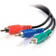 C2g 3ft Value Series RCA Component Video Cable - RCA Male - RCA Male - 3ft - Black 40956