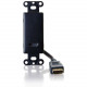 C2g HDMI Pass Through Decorative Wall Plate - Black - Black - 2 x HDMI Port(s) 41045