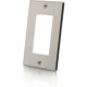 C2g Decorative Style Cutout Single Gang Wall Plate - Aluminum - 1-gang - Aluminum - Metal 41332