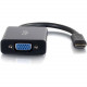 C2g HDMI to VGA Adapter - HDMI to VGA Converter Adapter - 1080p - HDMI/VGA for Video Device, Monitor, Notebook - 8" - 1 x HDMI Male Digital Audio/Video - 1 x HD-15 Female VGA - Shielding - Black - TAA Compliance 41350