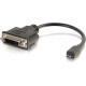 C2g 8in Micro HDMI to DVI Adapter - Micro HDMI Adapter - Male to Female Black - DVI-D/HDMI for Audio/Video Device - 1 x HDMI (Micro Type D) Male Digital Audio/Video - 1 x DVI-D Female Digital Video 41358