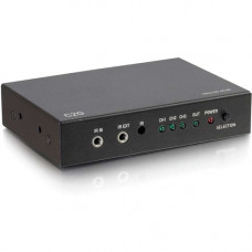 C2g 4K HDMI Selector Switch - UltraHD HDMI Switch - 3x1 - 3 x Inputs - 1 x Outputs - 3 x HDMI In - 1 x HDMI Out - Computer, Blu-ray Disc Player, Gaming Console, Cable Box, A/V Receiver Compatible 41396