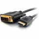 C2g 5m (16ft) HDMI to DVI Cable - HDMI to DVI-D Adapter Cable - 1080p - M/M - 16.40 ft DVI/HDMI Video Cable for Audio/Video Device - First End: 1 x HDMI (Type A) Male Digital Audio/Video - Second End: 1 x DVI-D (Single-Link) Male Digital Video - Shielding