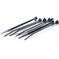 C2g 7.5in Cable Ties - Black - 100pk - Black - 100 Pack - RoHS, TAA Compliance 43038