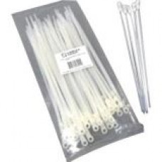 C2g 8in Screw-Mountable Cable Ties - 50pk - Natural - 50 Pack - RoHS, TAA Compliance 43041
