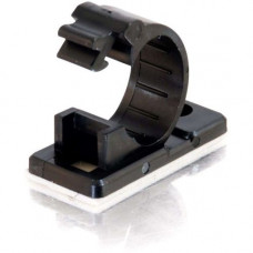 C2g .5in Self-Adhesive Cable Clamp - 50pk - Black - 50 Pack - RoHS, TAA Compliance 43052