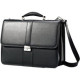 Samsonite Carrying Case (Briefcase) for 15.6" Notebook - Black - Leather - Shoulder Strap, Handle - 12" Height x 16.5" Width x 6" Depth 43120-1041