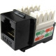 Weltron 8P8C Black Cat5E 568A/B Keystone Punch Down Jack (44-678BK) - 1 x RJ-45 Female - Black 44-678BK