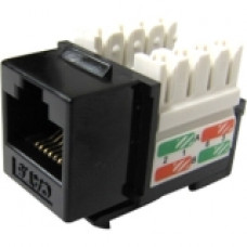 Weltron Cat6 Black 110 Keystone Punch Down Jack (44-678C6-BK) - 1 x RJ-45 Female - Black 44-678C6-BK