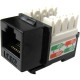 Weltron Cat6 Black 110 Keystone Punch Down Jack (44-678C6-BK) - 1 x RJ-45 Female - Black 44-678C6-BK