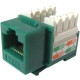 Weltron Cat6 Green 110 Keystone Punch Down Jack (44-678C6-GN) - 1 x RJ-45 Female - Green 44-678C6-GN