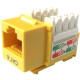 Weltron Cat6 Yellow 110 Keystone Punch Down Jack (44-678C6-YL) - 1 x RJ-45 Female - Yellow 44-678C6-YL