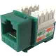 Weltron 8P8C Green Cat5E 568A/B Keystone Punch Down Jack (44-678GN) - 1 x RJ-45 Female - Green 44-678GN