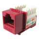 Weltron 8P8C Red Cat5E 568A/B Keystone Punch Down Jack (44-678RD) - 1 x RJ-45 Female - Red 44-678RD