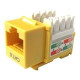 Weltron 8P8C Yellow Cat5E 568A/B Keystone Punch Down Jack (44-678YL) - 1 x RJ-45 Female - Yellow 44-678YL