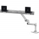 Ergotron Mounting Arm for LCD Monitor - White - 2 Display(s) Supported25" Screen Support - 22 lb Load Capacity 45-522-216