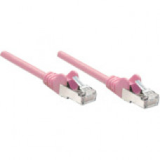 Intellinet Network Solutions Cat5e UTP Network Patch Cable, 1.5 ft (0.5 m), Pink - RJ45 Male / RJ45 Male 453059