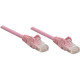 Intellinet Network Solutions Cat5e UTP Network Patch Cable, 3 ft (1.0 m), Pink - RJ45 Male / RJ45 Male 453066