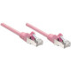 Intellinet Network Solutions Cat5e UTP Network Patch Cable, 25 ft (7.5 m), Pink - RJ45 Male / RJ45 Male 453110