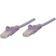 Intellinet Network Solutions Cat5e UTP Network Patch Cable, 0.5 ft (0.15 m), Purple - RJ45 Male / RJ45 Male 453424