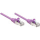 Intellinet Network Solutions Cat5e UTP Network Patch Cable, 1.5 ft (0.5 m), Purple - RJ45 Male / RJ45 Male 453448