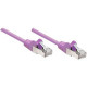 Intellinet Network Solutions Cat5e UTP Network Patch Cable, 10 ft (3.0 m), Purple - RJ45 Male / RJ45 Male 453486