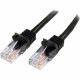 Startech.Com 5m Cat5e Patch Cable with Snagless RJ45 Connectors - Black - 5 m Patch Cord - 16.40 ft Category 5e Network Cable for Network Device, Hub, Switch, Print Server, Patch Panel, Workstation - First End: 1 x RJ-45 Male Network - Second End: 1 x RJ-