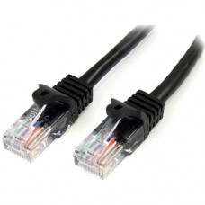 Startech.Com 3 ft Black Cat5e Snagless UTP Patch Cable - Category 5e - 3 ft - 1 x RJ-45 Male - 1 x RJ-45 Male - Black - RoHS Compliance 45PATCH3BK