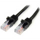 Startech.Com Snagless Cat5e UTP Patch Cable - RJ-45 (M) - RJ-45 (M) - 100 ft - UTP - ( CAT 5e ) - black - Category 5e - 100 ft - 1 x RJ-45 Male - 1 x RJ-45 Male - Black - RoHS Compliance 45PATCH100BK