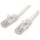 Startech.Com 25 ft White Snagless Cat5e UTP Patch Cable - Category 5e - 25 ft - 1 x RJ-45 Male - 1 x RJ-45 Male - White - RoHS Compliance 45PATCH25WH